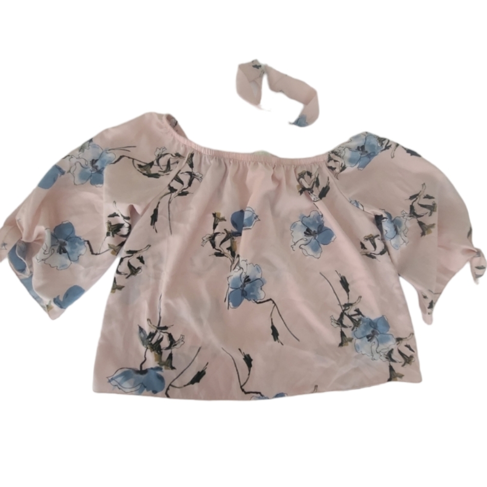 Olive Tree Women's Floral pattern Crop Top Size Large